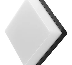 Arandela Led Quadrada Abs 8W 3000K Ip65 Jabuti - PRETO