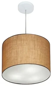 Pendente Cilíndrico Palha MJ-4212 Para Mesa de Jantar e Estar