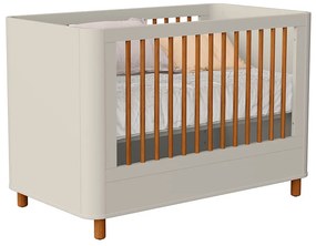 Berço Mini Cama Curvo Boom Plus com Pés Nordic - Areia Fosco