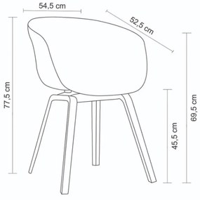 Cadeira Decorativa para Sala e Cozinha Angélica (PP) Marsala G56 - Gran Belo