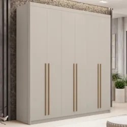 Guarda Roupa Casal 6 Portas 3 Gavetas 233cm Dubai Fendi      - Vila Ri