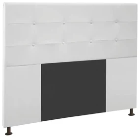 Cabeceira Safira Para Cama Box Queen 160 cm Corino - D'Rossi - Branco