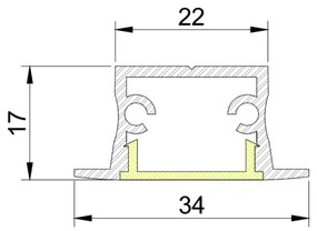 Junção Teto/parede Perfil Embutir Para Fita Led Garbo 10X10Cm | Usina... (PT - Preto Texturizado)