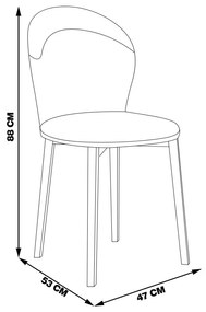 Kit 6 Cadeiras Decorativas Sala de Jantar Madeira Maciça Puskas Linho Off White/Nogueira G13 - Gran Belo