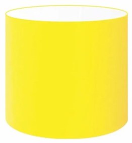 Cúpula abajur cilíndrica cp-8005 Ø18x18cm amarelo