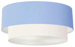 Plafon de Sobrepor Cilíndrico SP-3064 Cúpula Cor Azul Bebê Branco