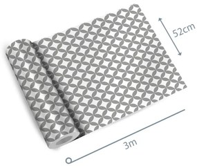 Papel de parede adesivo geométrico circulo cinza
