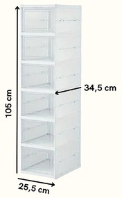 Sapateira Vertical 6 Andares Caixa De Sapato Dobrável Tênis