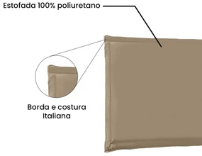 Painel Estofado Cama King Nápoles SPZ 195cm Suede
