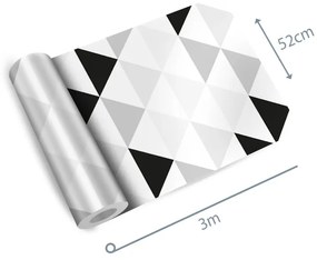 Adesivo triângulo preto branco e cinza