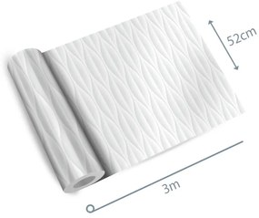 Papel de parede adesivo geométrico ondas brancas