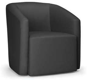 Poltrona Decorativa Orgânica Stella Max Sintético  D03 - D'Rossi - Preto