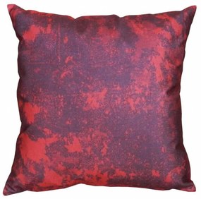 Capa de Almofada Ritz em Suede Tons Vermelho Marmorizado - Falso Liso - 45x45cm