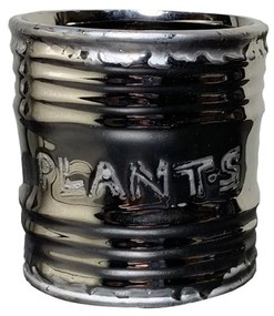 Vaso Decorativo Cerâmica para Plantas e Flores Prata 7,8 cm - D'Rossi