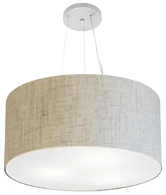 Pendente Cilíndrico Rustico Bege MJ-4191 Para Mesa de Jantar e Estar