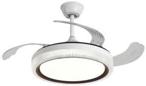 Ventilador De Teto Sagitta Branco Pás Retrátil Led 30W Multicolor Bivo...