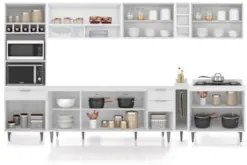 Armário de Cozinha CP07 Para Pia 180cm Pérola Z34 Branco    - Mpozenat