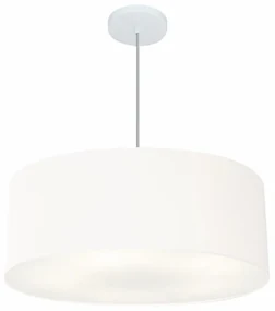 Pendente Cilíndrico Branco MJ-4079 Para Mesa de Jantar e Estar