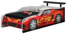 Cama Carro Infantil Sport Car M08 Branco/Preto/Vermelho - Mpozenato
