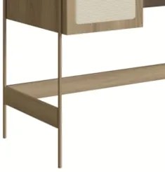 Mesa Escrivaninha Home Office Pé Metal Arlo A10 Hanover/Dourado - Mpoz