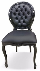 Cadeira Medalhão Provençal Entalhada Madeira Maciça Design de Luxo Peça Artesanal