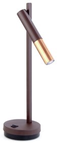 Abajur Vertical Tubinho Articulado 22X10X44Cm Metal 01Xg9 |Old Artisan... (COBRE FOSCO)