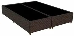 Base Para Cama Box Casal Queen Size Bipartido 158cm Poliéster Bordado