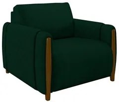 Poltrona Decorativa para Sala de Estar 98cm Amaranto M22 Veludo Verde