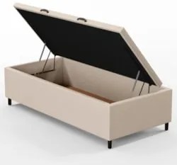 Base para Cama Box Baú Solteiro 88x188cm Hit Z04 Suede Bege - Mpozenat