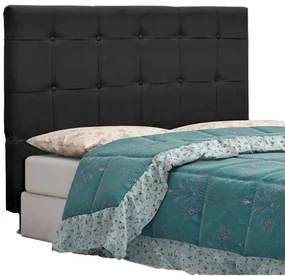 Cabeceira Tóquio para Cama Box Solteiro 90 cm Suede Preto D'Rossi
