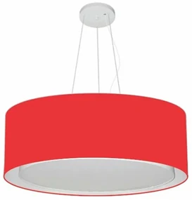 Pendente Cilíndrico Vermelho MJ-4126 Para Mesa de Jantar e Estar