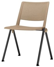 Cadeira Up Assento Bege Base Fixa Preta - 54316 Sun House