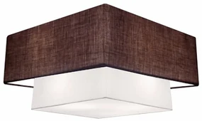 Plafon Para Sala Quadrado SL-3022 Cúpula Cor Café Branco