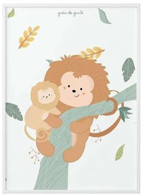 Quadro Bebê Mico-Leão-Dourado 40cm Grão de Gente V