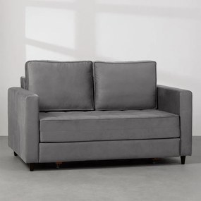 Sofá-Cama Belize Casal  Suede Grafite - 1,50 m