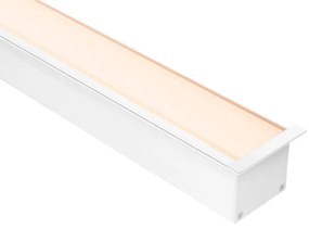 Perfil Led Embutir Aluminio Branco 22w 2700k 1m