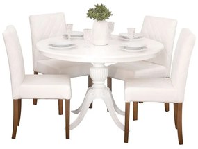 Conjunto Sala de Jantar Mesa Carla com 4 Cadeiras Beliz - Wood Prime 44660