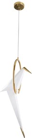 Pendente Led Aco Dourado Branco 6w 3000k Lutz