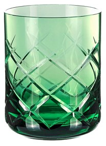 Copo de Whisky em Cristal Lapidado - Verde - 33  Verde - 33