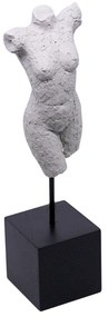 Escultura Decorativa Corpo Feminino em Poliresina Branco 28x7 cm M02 - D'Rossi