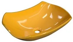 Cuba Pia de Apoio para Banheiro Abaulada Luxo 42 C08 Amarelo - Mpozena