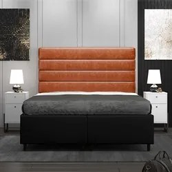 Cabeceira com Base Cama Box Casal Queen 158x198 Hit ID5 Corano Preto/C