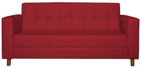 Kit Sofá 2 Lugares e 2 Poltronas Denver Suede Vermelho - ADJ Decor