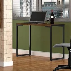 Mesa de Escritório Estilo Industrial 120cm Porto Castanho - Fit Mobel