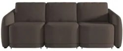 Sofá Cama Casal para Sala 246cm Polska Z08 Veludo Marrom - Mpozenato