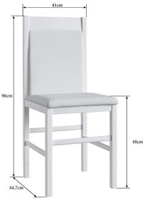 Conjunto Completo Jantar Cozinha Mesa Elástica 8 Cadeiras - Branco