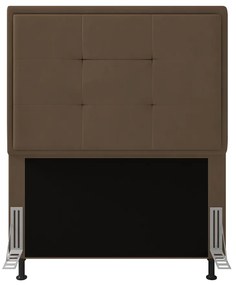 Cabeceira Onix Para Cama Box Solteiro 90 cm Suede - D'Rossi - Marrom