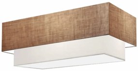 Plafon Duplo Retangular Vivare Md-3044 Cúpula em Tecido 70x30cm x 60x25cm - Bivolt