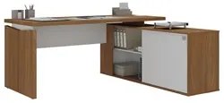 Mesa Escritório em L Gerência 170cm Corp A06 Freijó/Branco   - Mpozena