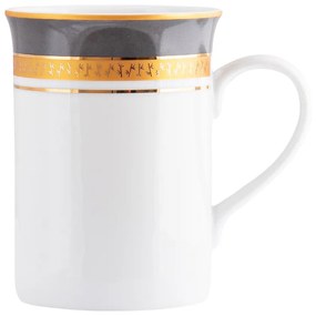 Caneca 240Ml Porcelana Schmidt - Dec. Turmalina Cnza 2443